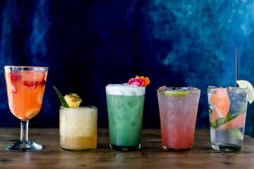 colorful cocktails

