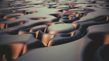 Obraz premium Abstract bubbling liquid 3d surface