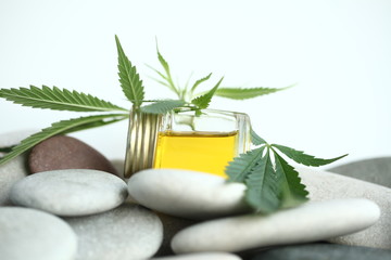 Obraz na płótnie Canvas Medical marijuana cannabis cbd oil