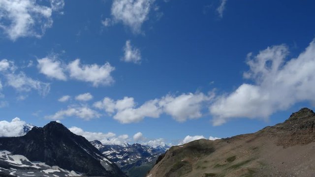 The nature, the woods and the glaciers of the Swiss Alps during a summer day at SimplonPass - August 2019.