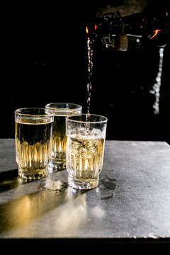 winter cocktail shoot of cider