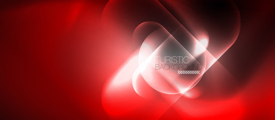 Neon glowing techno lines, hi-tech futuristic abstract background template