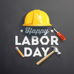 Happy Labor Day banner. Design template. Vector illustration