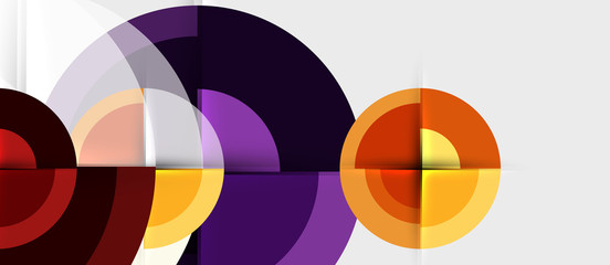Fototapeta premium Geometric design abstract background - circles