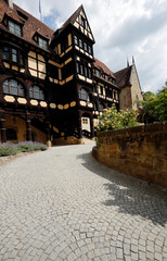 Fototapeta na wymiar Fürstenbau, Luther Church, Veste Coburg, Fortress, Walls, Towers, Coburg, Bavaria, Germany, Europe