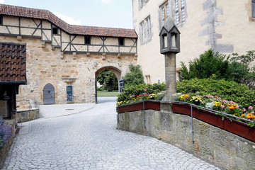 Fototapeta na wymiar Veste Coburg, Innenhof, Fürstenhaus, Coburg, Bavaria, Germany, Europe