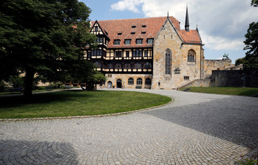 Fototapeta na wymiar Prince building, Luther Church, Veste Coburg, Fortress, Towers, Coburg, Bavaria, Germany, Europe