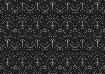 Abstract victorian seamless pattern. Vector art deco background. Geometric illustration.