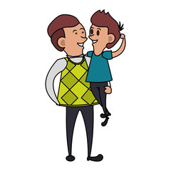 fathers day family celebration cartoon