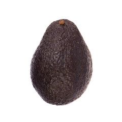 black avocado isolated on white background
