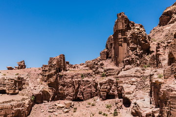 Fototapeta na wymiar Petra - ancient city, capital of the Edomites, and later the capital of the Nabataean Kingdom, world famous tourist landmark. Jordan