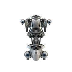 Robot body part for replacement, 3d rendering concept