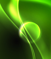 Obraz premium Dark space with shiny neon light motion waves. Abstract concept graphic element. Vector neon background. Technology background