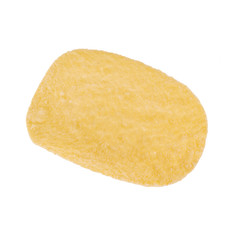 single potato chip isolated on white background