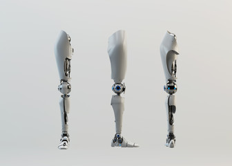 Replacement robotic leg part, 3d rendering