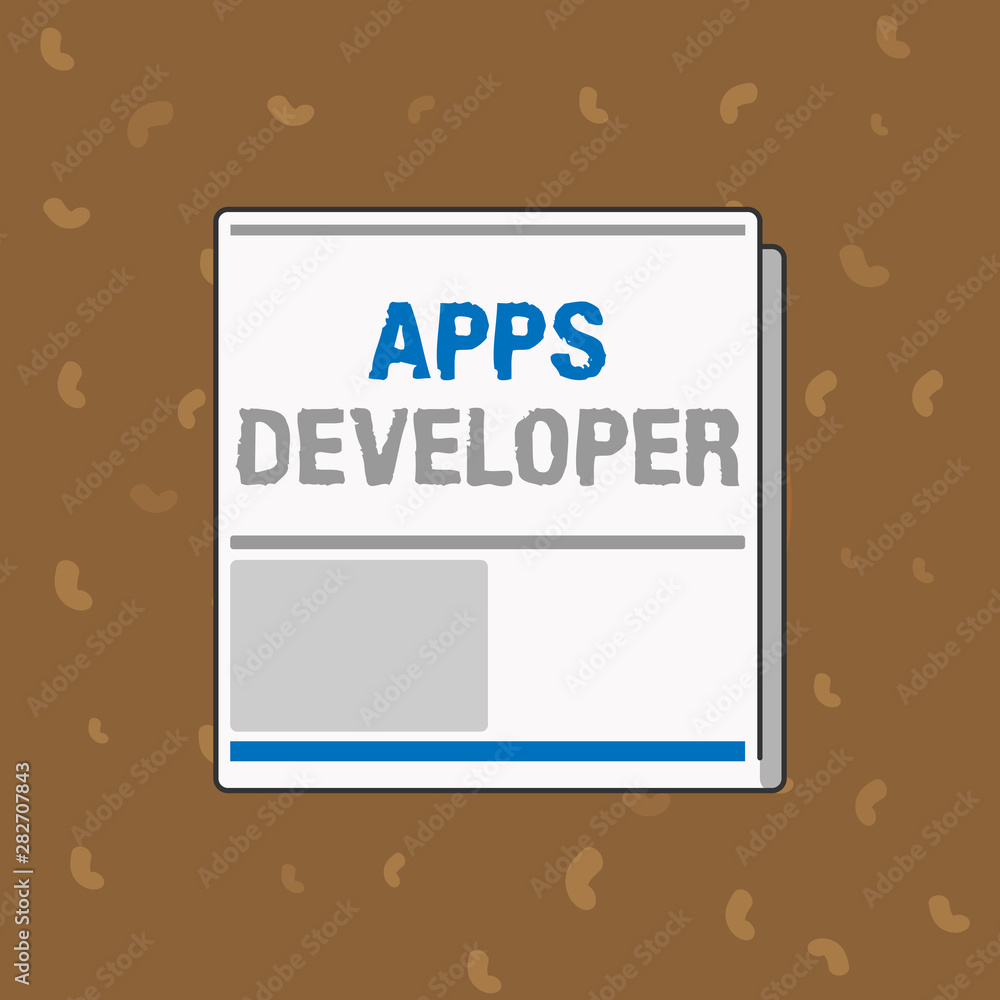 Poster conceptual hand writing showing apps developer. business photo text graphic artist software programm
