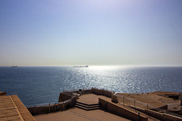 Obraz premium Gibraltar Meer Schiffe Meerenge Spanien Afrika Atlantik