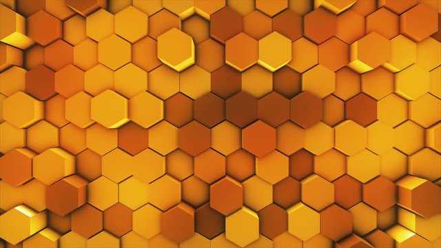 Gold Hexagon Geometric Surface Background
