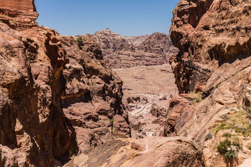 View of The High Place Of Sacrifice Trail in Petra, Jordan
