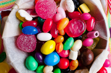 A lot of colorful candy and sweets