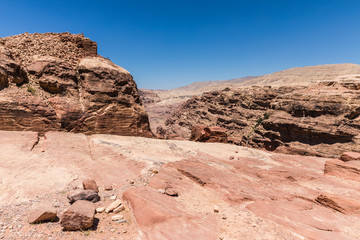 View of The High Place Of Sacrifice Trail in Petra, Jordan