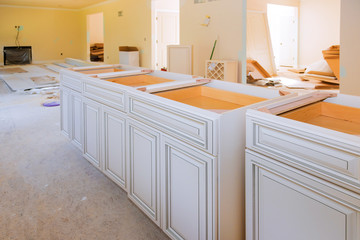Home improvement kitchen view installed in a new kitchen cabinet