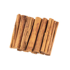 heap of cinnamon isolated on white background