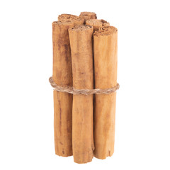 heap of cinnamon isolated on white background