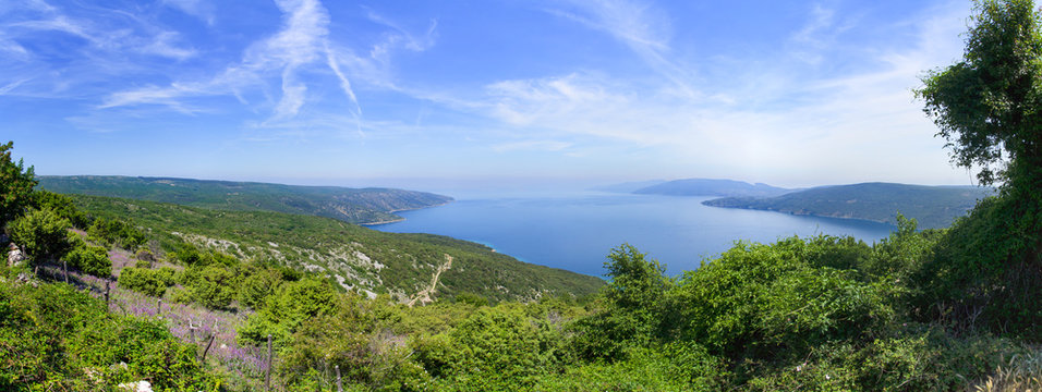 View over a bay of the Croatian island Cres.