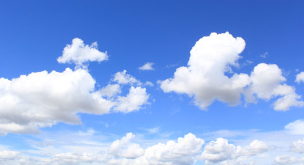 Obraz premium blue sky with white clouds