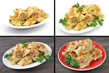 pierogi z kapustą i mięsem