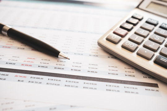 close up image of a budgeting spreadsheet
