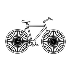 bike ride bicycle sport cartoon in black and white