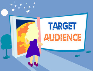 Word writing text Target Audience. Business concept for category of people you want to address your words to.