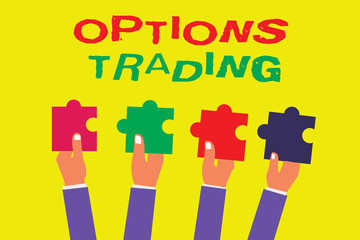 Conceptual hand writing showing Options Trading. Business photo showcasing Different options to make goods or services spread worldwide.