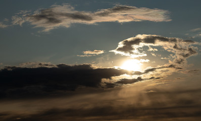 Beautiful sky with sunset, summer sunset