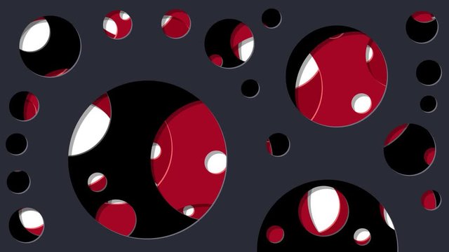 Abstract Generative Art color distributed circles holes background video