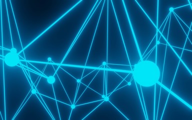 Abstract 3d rendering low poly line wall 