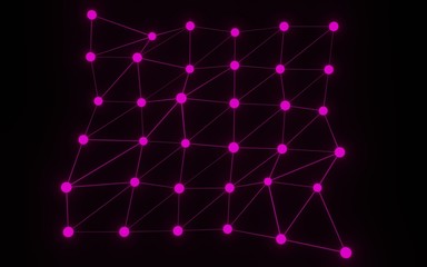 Abstract 3d rendering low poly line wall 