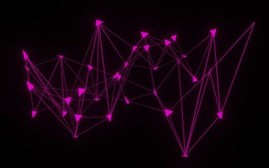 Abstract 3d rendering low poly line wall 