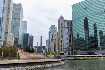 Fototapeta premium North america. Chicago, usa. Building, skyscraper, architecture.