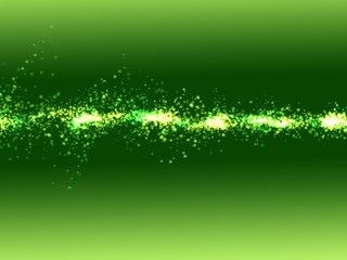 Abstract fresh bio eco green sparkling background with many blured light bubbles on a smooth...