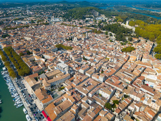 Aerial view of Beaucaire, France