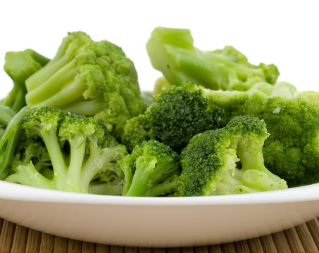 Closeup photo of plate with broccoli