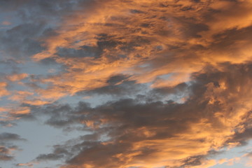 sunset with brown clouds 