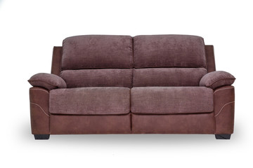 brown sofa Isoleted white. Isolated modern brown sofa