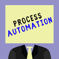 Handwriting text writing Process Automation. Concept meaning Transformation Streamlined Robotic To avoid Redundancy.