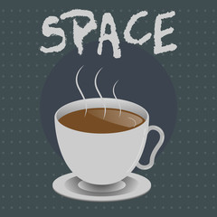 Text sign showing Space. Conceptual photo continuous area or expanse which is free available unoccupied.