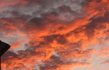SUNRISE WITH CLOUDS AT SUMMER