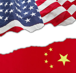 American and China flags